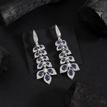Oceanic blue color fashion earrings 1
