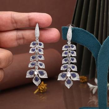 Oceanic blue color fashion earrings 2