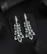 Minty green color fashion earrings