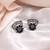 Dark black color fashion earrings