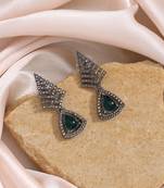 Lime green color fashion earrings