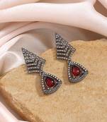 Traditional rani color fashion earrings