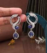 Frost blue color fashion earrings
