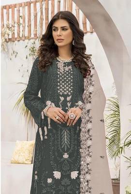 Mahendi embroidered faux georgette salwar suit 2