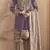 Light purple embroidered faux georgette with sequence work semi stitched sharara suit