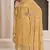 Yellow silk embroidered semi-stitched salwar suit