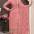 Pink silk embroidered semi-stitched salwar suit