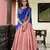 peach Kanchipuram Zari Weaving Work lehenga Choli 