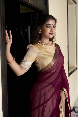 cream Kanchipuram Zari Weaving Work lehenga Choli  3