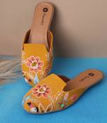 women's mojari jutti ethnic punjabi juttis traditional flat embroidered canvas fancy bellies for womens & girls