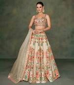 Multicolor Art Silk printed lehenga Choli