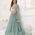 Light Blue Heavy Embroidery Net Semi Stitch A Line Lehenga With Blouse