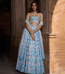 Multicolor Sequin And Thread Embroidered Faux Georgette indian wedding Lehenga Choli 