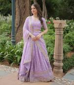 Lilac Engagement Lehenga for Women