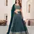 green georgette lehenga set choli with dupatta with sequin work
