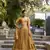 mustard Chanderi Zari Weaving Work Border Lehenga Choli 