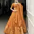 orange Chanderi Zari Weaving Work Border Lehenga Choli 