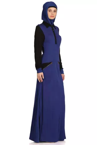 Dual color formal wear knit abaya