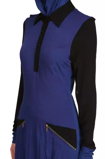 Dual color formal wear knit abaya
