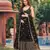 Black Georgette Sequin Bollywood Lehenga Choli with Dupatta 