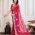  Pink Embroidery On Bandhej Print Georgette Saree