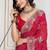  Pink Embroidery On Bandhej Print Georgette Saree