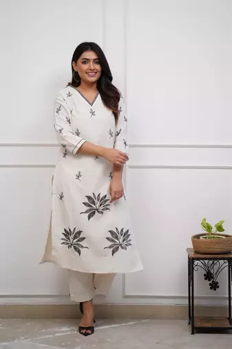 Beautiful white ceremonial dress with embroidered on viscosee 