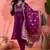Purple roman silk suit designed with embroidery work and wevon 