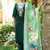 Green viscosee rayon readymade suit with plesent embroidery work