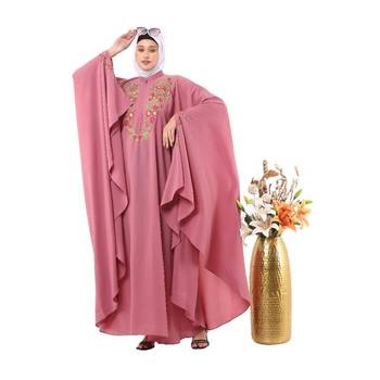 Pink irani kaftan with embroidery work 2