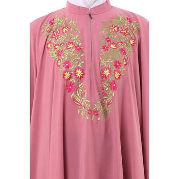 Pink irani kaftan with embroidery work 3