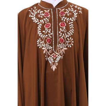 Rust arabian embroidery kaftan 2