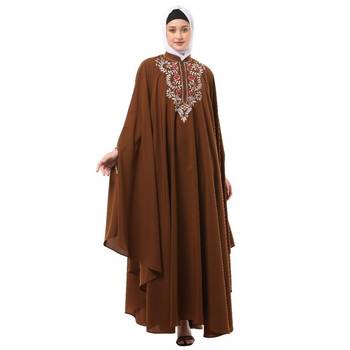Rust arabian embroidery kaftan 1