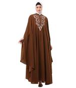 Rust arabian embroidery kaftan