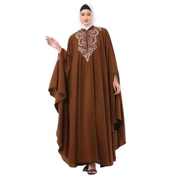 Rust arabian embroidery kaftan 4