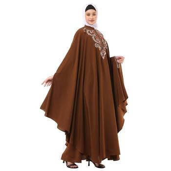 Rust arabian embroidery kaftan 5