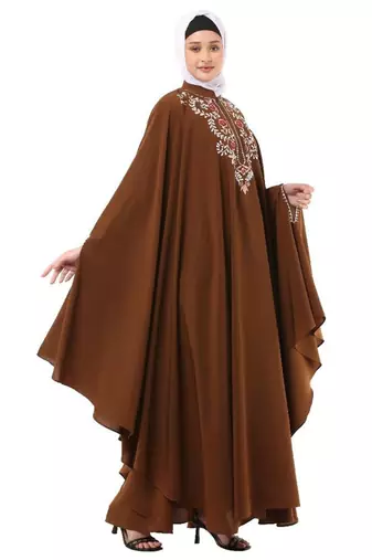Rust arabian embroidery kaftan