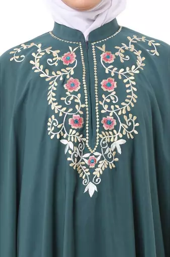 Teal arabian embroidery kaftan