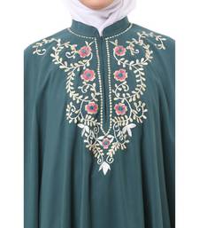 Teal arabian embroidery kaftan