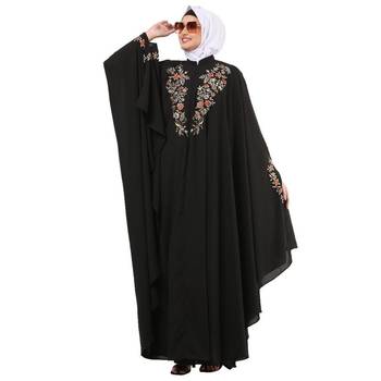 Black irani kaftan with embroidery work 1