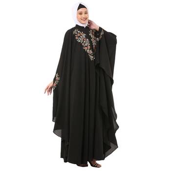 Black irani kaftan with embroidery work 3