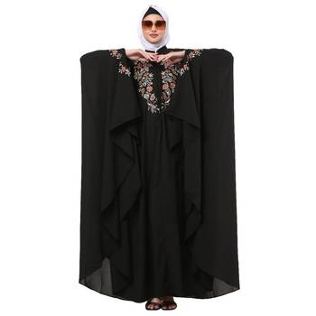 Black irani kaftan with embroidery work 4
