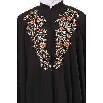 Black irani kaftan with embroidery work 5