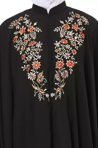 Black irani kaftan with embroidery work