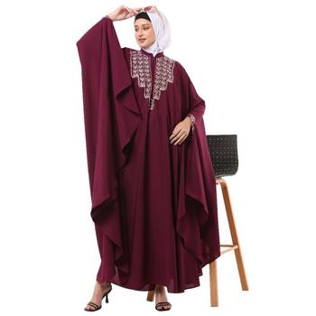 Wine irani kaftan with embroidery work 2