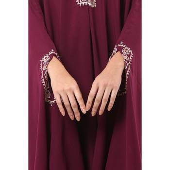 Wine irani kaftan with embroidery work 4