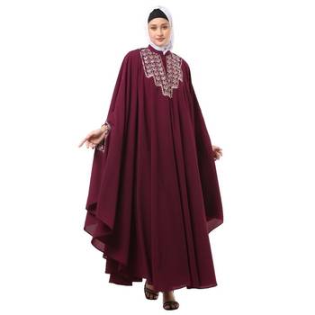 Wine irani kaftan with embroidery work 5
