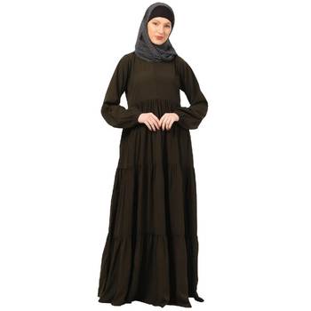 Olive frill design abaya 1