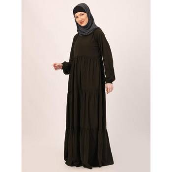 Olive frill design abaya 2
