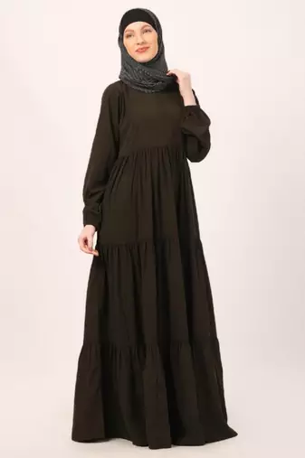 Olive frill design abaya